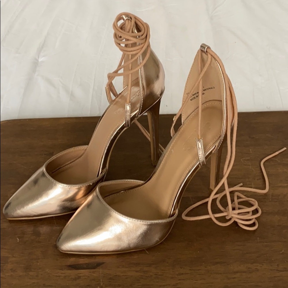 Charlotte Russe Pointed Wrap Heels